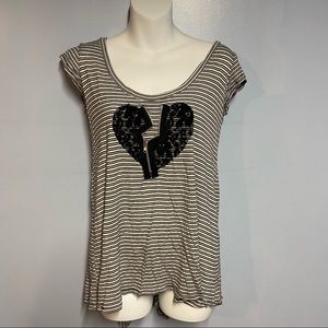 Hot Topic Striped flowy shirt